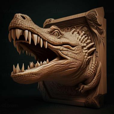 3D модель Відома тварина крокодил Кассіус (STL)